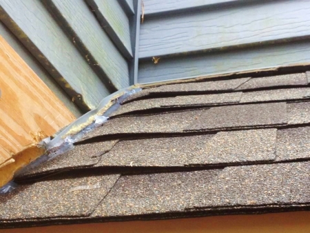 parts of a roof showing bad roofing work
